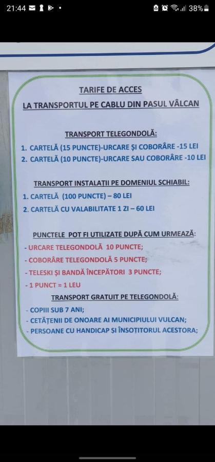 Cabana Drumul Voievodului Vulcan  Екстер'єр фото